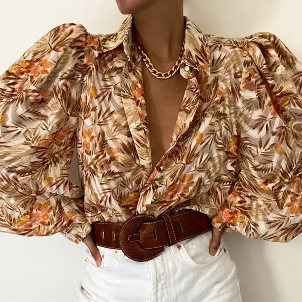Runaway The Label Fleetwood Floral Blouse Size 10